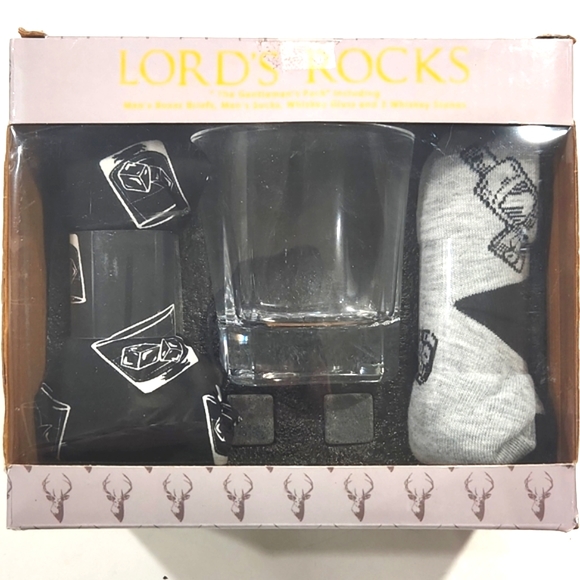 Lord's Rocks Gentleman's Pack Whiskey Themed Gift Set NEW - Picture 4 of 4